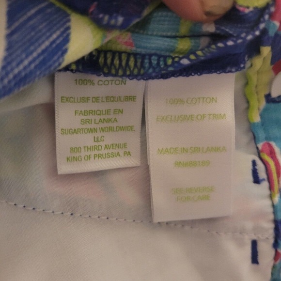 Lilly Pulitzer Girls Mini Callahan Shorts Size 12 Multicolor Lightweight - Picture 8 of 8